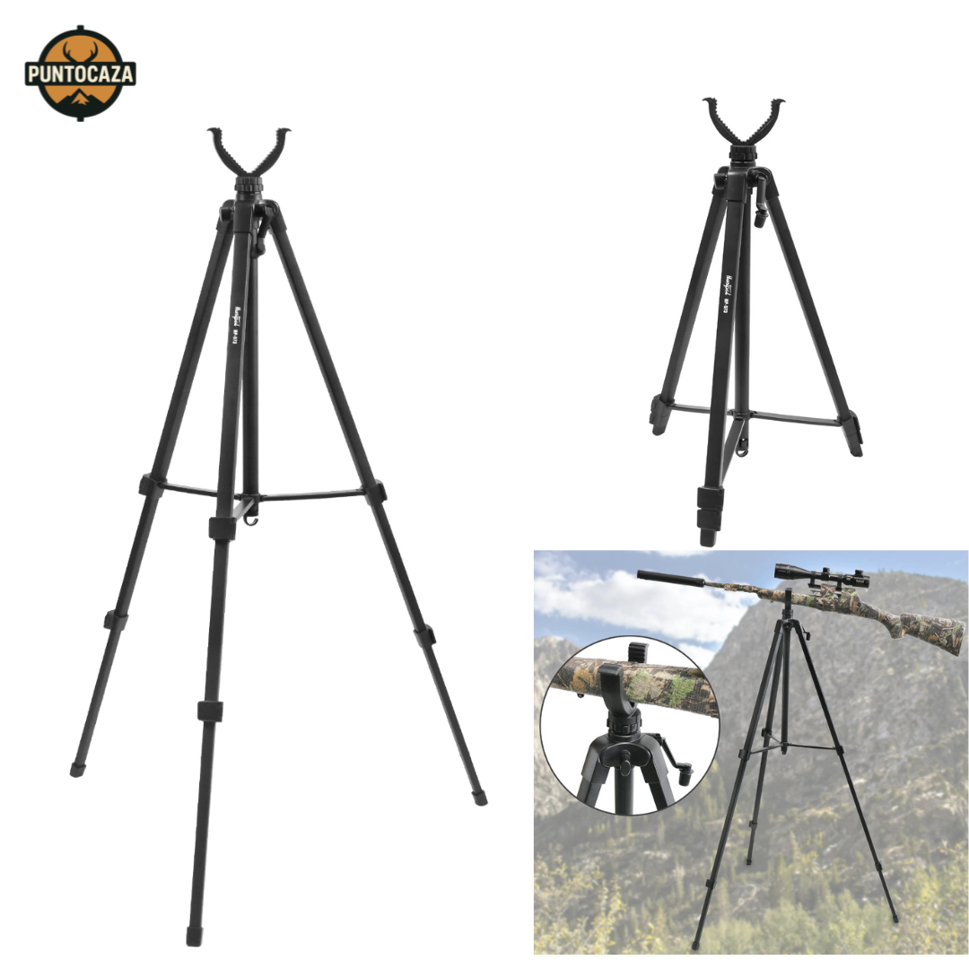 Trípode Extensible para Rifle – Ajustable de 63 a 172 cm, Estable y Compatible con Múltiples Armas