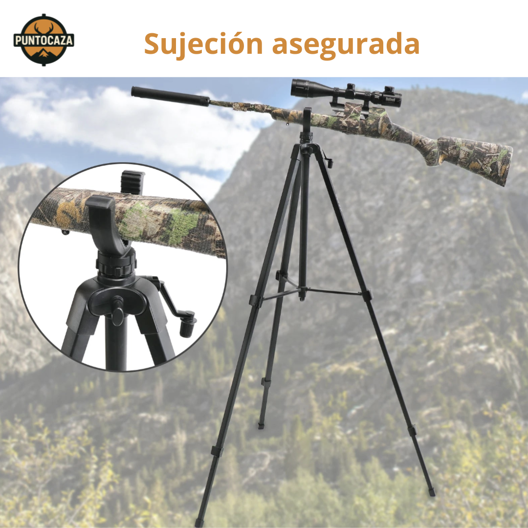 Trípode Extensible para Rifle – Ajustable de 63 a 172 cm, Estable y Compatible con Múltiples Armas