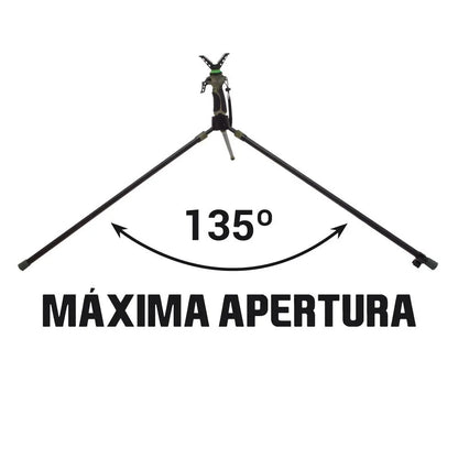 Trípode Gen 4 Autonivelante para Caza – Altura Ajustable 65–165 cm, Giro 360º y Empuñadura Ergonómica