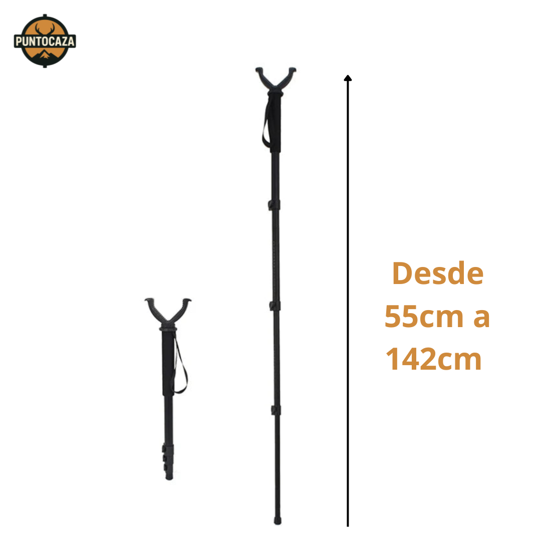 Trípode Monopié de Caza Extensible – De 55 a 142 cm, Ligero y Estable