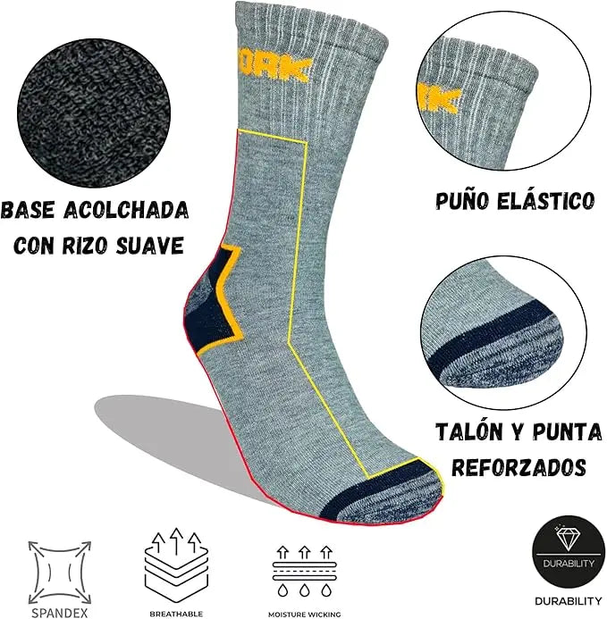 Calcetines Resistentes Anti rozaduras – Pack de 4, 8 o 12 Pares