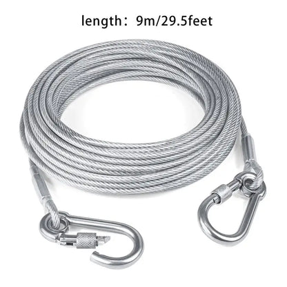 Correa de acero galvanizado para perros – ultra resistente, de 2 m a 15 m