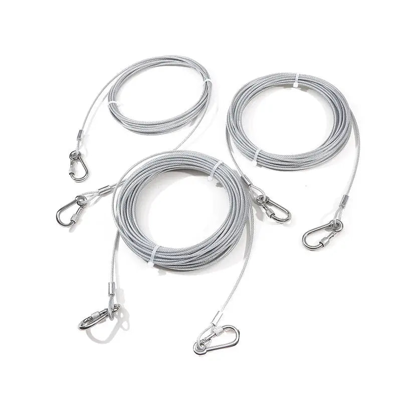 Correa de acero galvanizado para perros – ultra resistente, de 2 m a 15 m