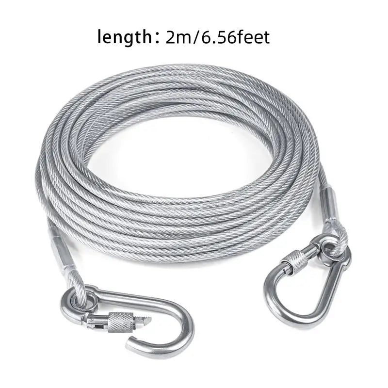 Correa de acero galvanizado para perros – ultra resistente, de 2 m a 15 m