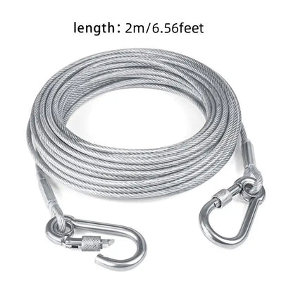 Correa de acero galvanizado para perros – ultra resistente, de 2 m a 15 m