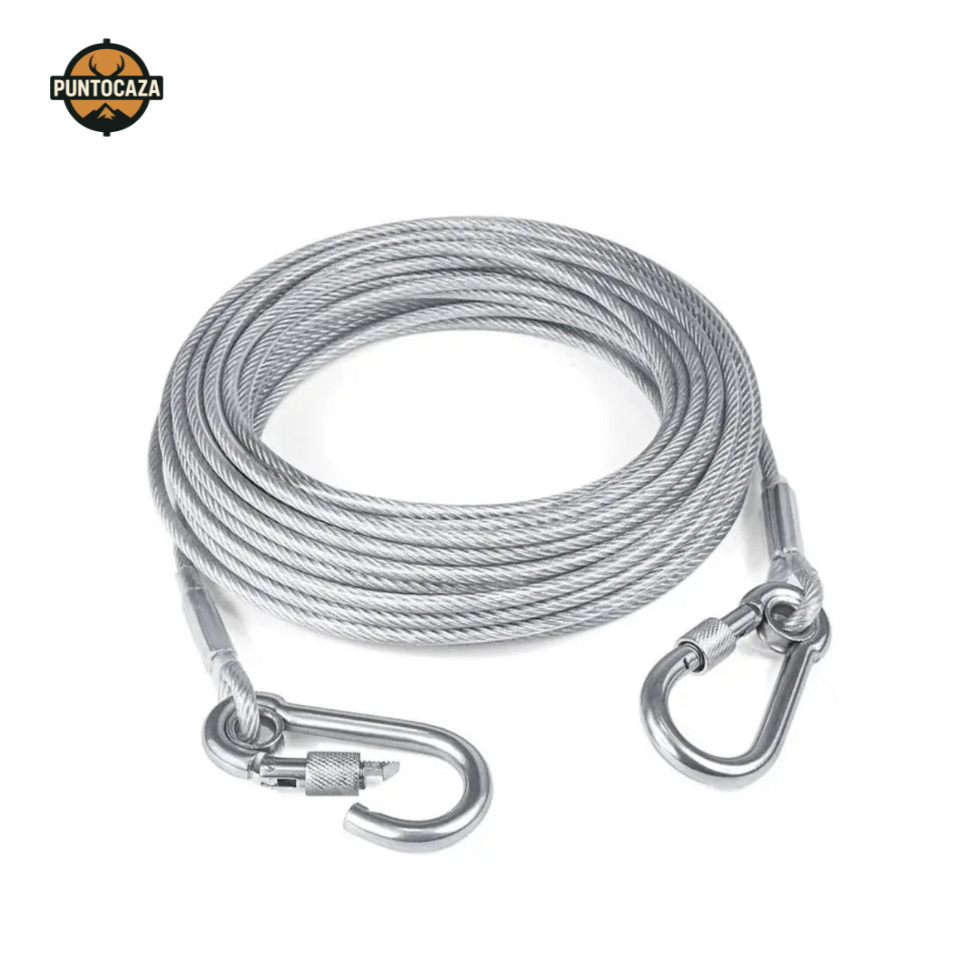 Correa de acero galvanizado para perros – ultra resistente, de 2 m a 15 m