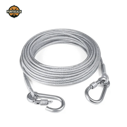 Correa de acero galvanizado para perros – ultra resistente, de 2 m a 15 m