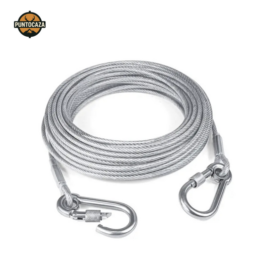 Correa de acero galvanizado para perros – ultra resistente, de 2 m a 15 m